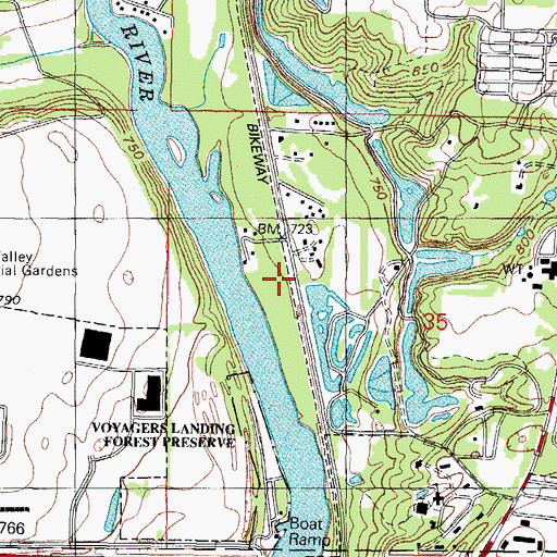 Topographic Map of Fox River Fen Nature Preserve, IL
