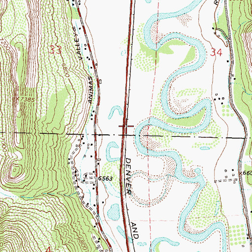 Topographic Map of Val Air Airport, CO