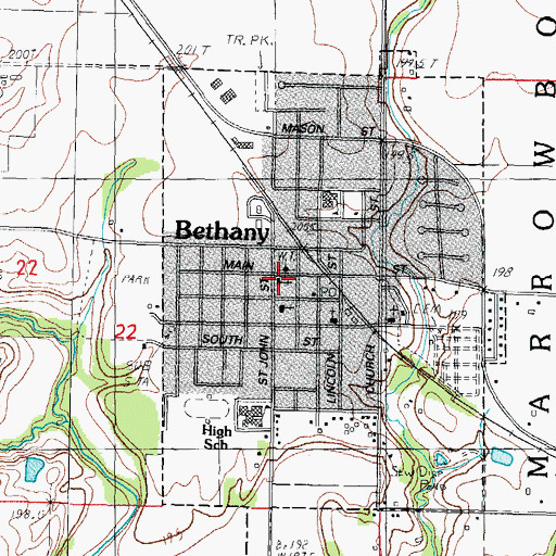 Topographic Map of Free Methodist Church, IL