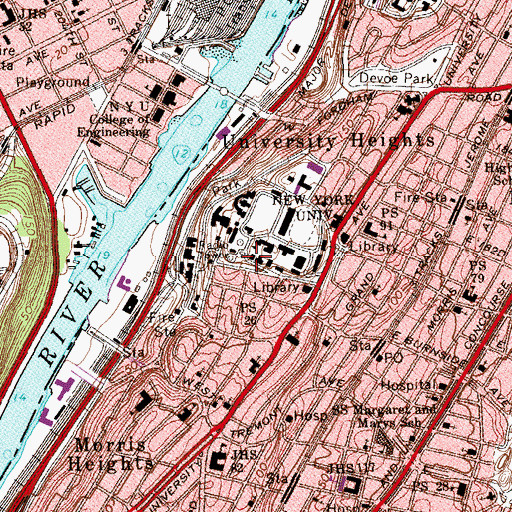 Topographic Map of Gerald S Lieblich Learning Resources Center, NY