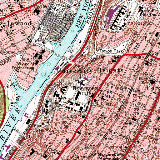 Topographic Map of MacCracken Hall, NY