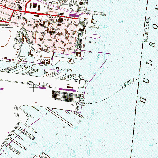 Topographic Map of Pier B, NJ
