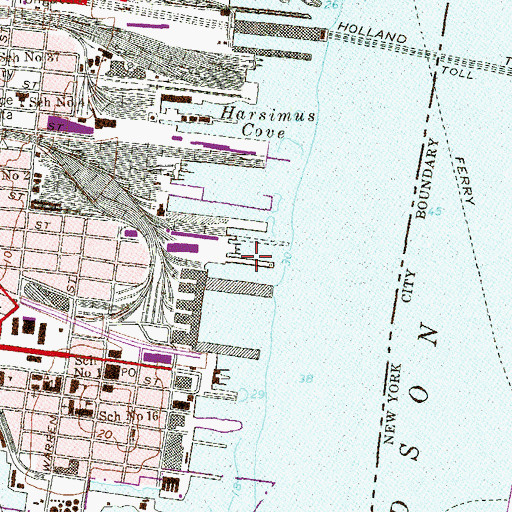 Topographic Map of Pier H, NJ