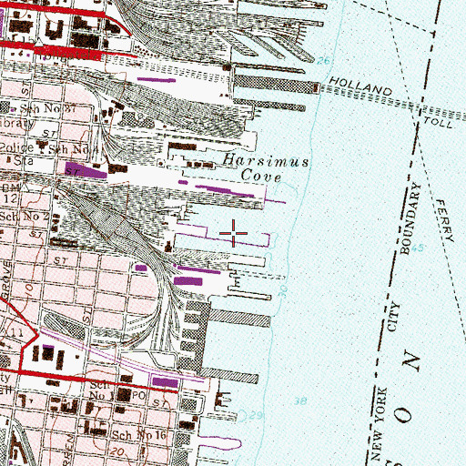 Topographic Map of Pier L, NJ