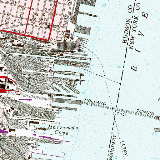 Topographic Map of Pier 6, NJ