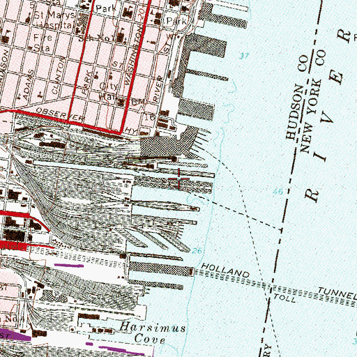 Topographic Map of Pier 3, NJ