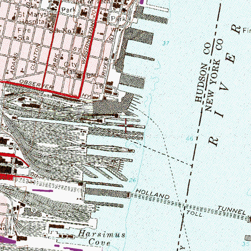 Topographic Map of Pier 2, NJ