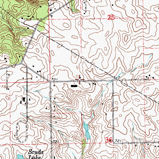Topographic Map of Lauffer School (historical), IL