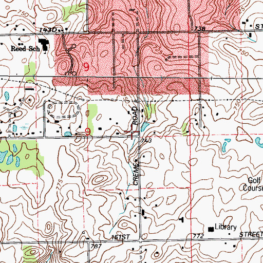 Topographic Map of Solterman School (historical), IL