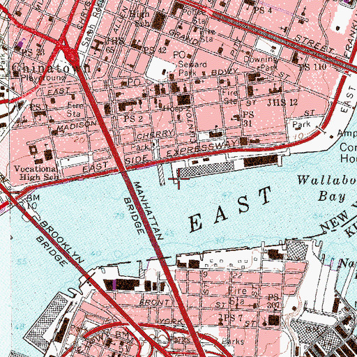Topographic Map of Pier 35, NY