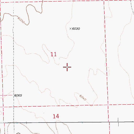 Topographic Map of USAF Academy Bullseye Auxiliary Airfield, CO