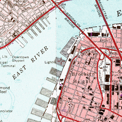 Topographic Map of Pier 2, NY