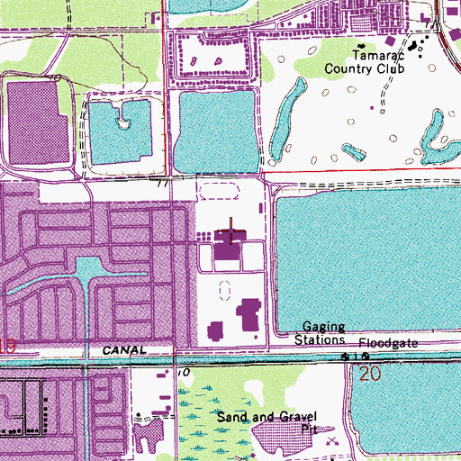 Topographic Map of Boyd H. Anderson High School, FL
