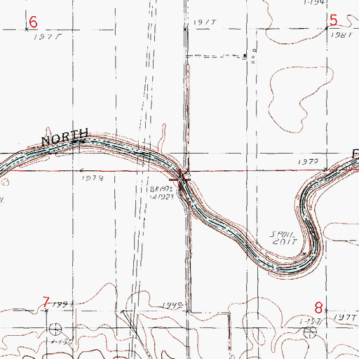 Topographic Map of Vieley Bridge, IL