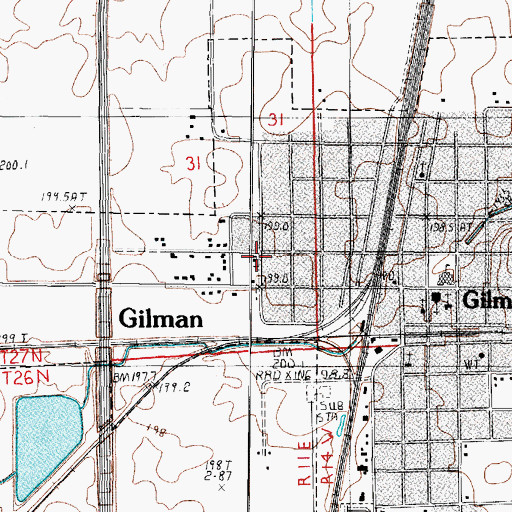 Topographic Map of Immaculate Conception Church, IL