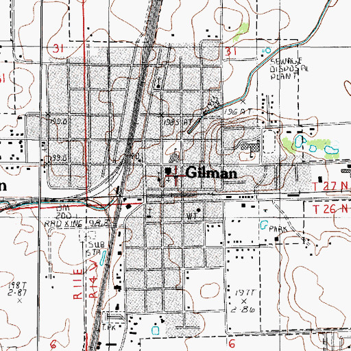 Topographic Map of Saint Paul Lutheran Church, IL