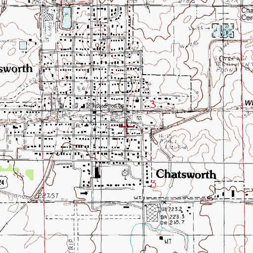 Topographic Map of Saint Paul Lutheran Church, IL
