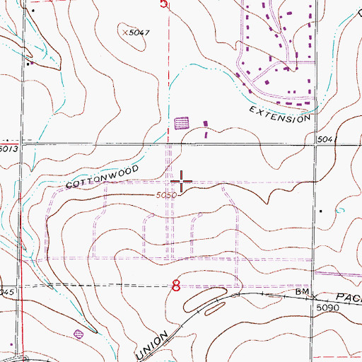 Topographic Map of Parkland Airport, CO