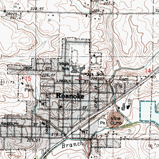 Topographic Map of Trinity Lutheran Church, IL