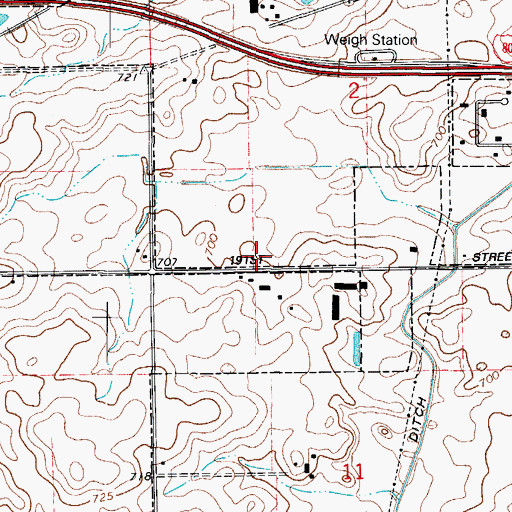 Topographic Map of Summit Hill School (historical), IL