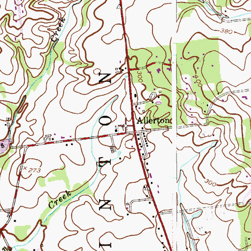 Topographic Map of Allerton Methodist Church Yard, NJ