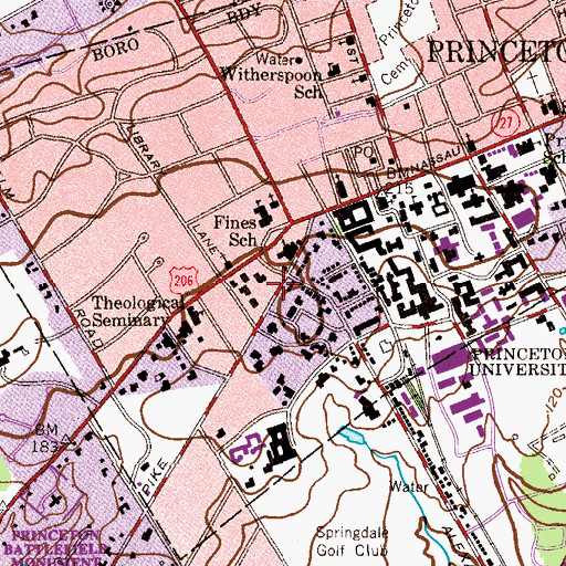 Topographic Map of Carriage House, NJ