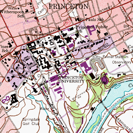 Topographic Map of Clapp Hall, NJ