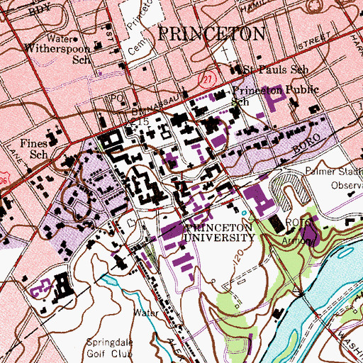 Topographic Map of Cuyler Hall, NJ