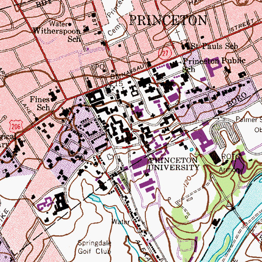 Topographic Map of Dillon Gymnasium, NJ