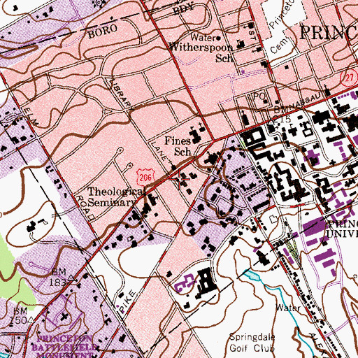 Topographic Map of Lenox House, NJ