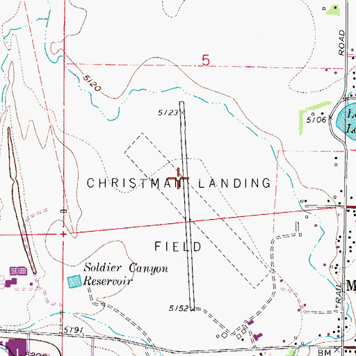 Topographic Map of Christman Field, CO