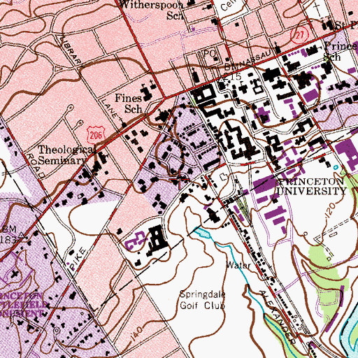 Topographic Map of Templeton Hall, NJ