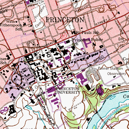 Topographic Map of Woolworth Music Center, NJ