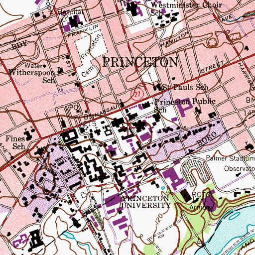 Topographic Map of Marquand Chapel (historical), NJ