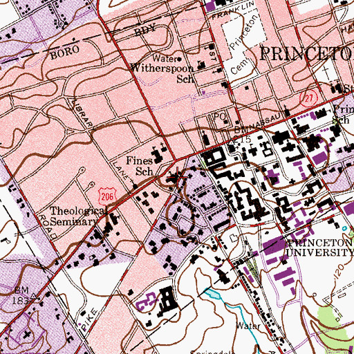 Topographic Map of Trinity Church, NJ