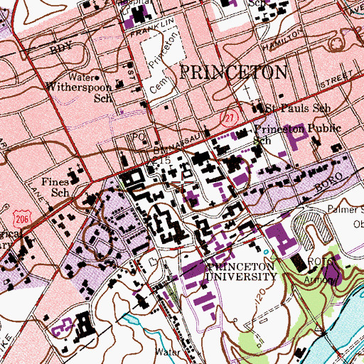 Topographic Map of Cannon Green, NJ