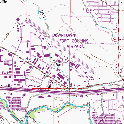 Topographic Map of Century Helicopters Heliport, CO