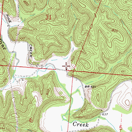 Topographic Map of Madland Post Office (historical), OH