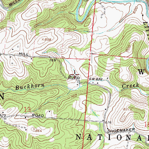 Topographic Map of Massie Post Office (historical), OH