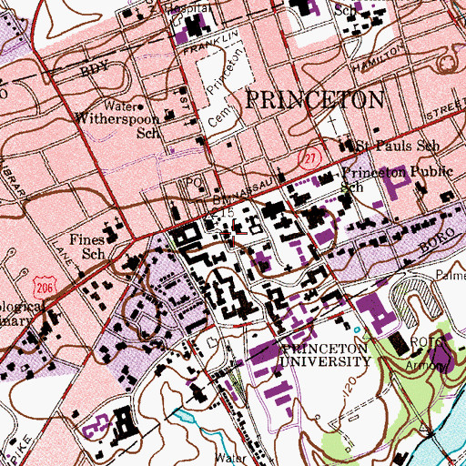 Topographic Map of Reunion Hall, NJ