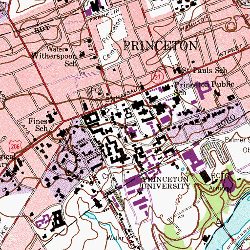 Topographic Map of Clio Hall, NJ