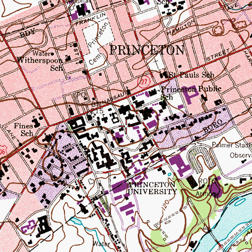 Topographic Map of Murray Hall, NJ