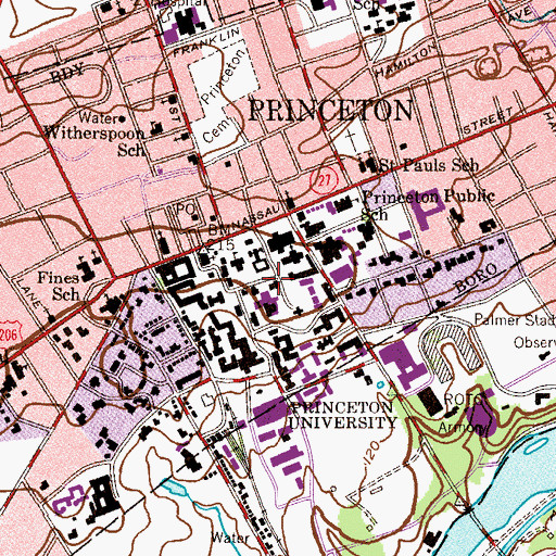 Topographic Map of Dodge Hall, NJ