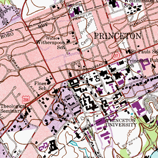 Topographic Map of Holder Hall, NJ