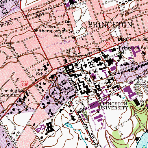 Topographic Map of Blair Hall, NJ
