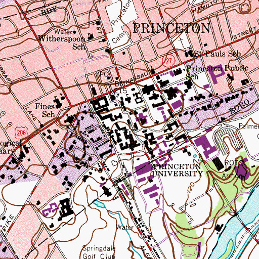 Topographic Map of Stafford Little Hall, NJ