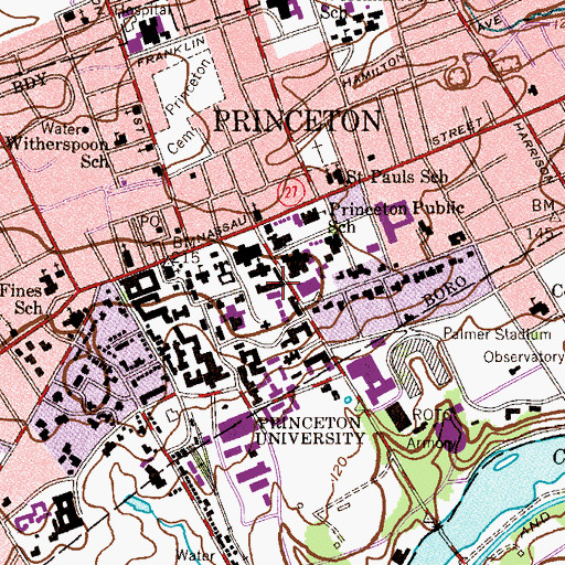 Topographic Map of McCosh Hall, NJ