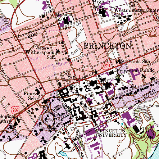 Topographic Map of Fitzrandolph Gate, NJ