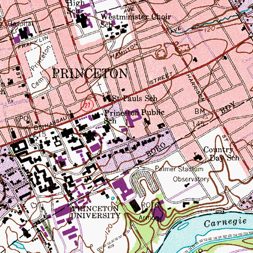 Topographic Map of Seeley G Mudd Manuscript Library, NJ