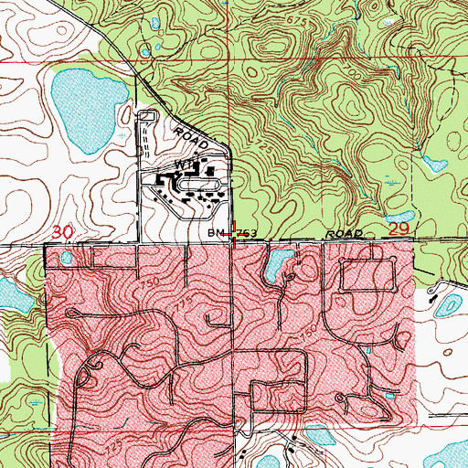 Topographic Map of Weir School (historical), IL